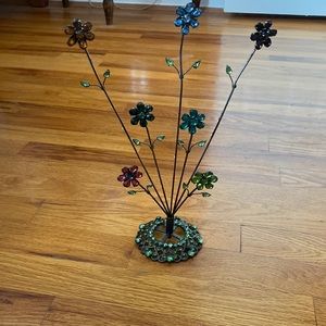 vintage colored stone earring holder